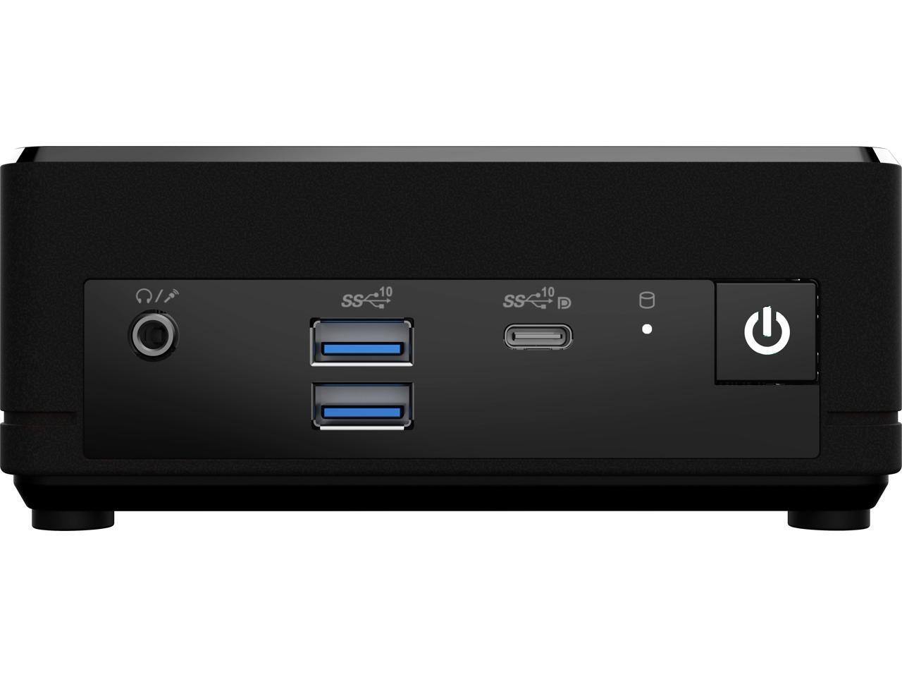 Alt View 1. MSI - MSI Cubi N ADL Fanless Mini PC, Intel Pentium N200, WiFi AC9462, BT 5, Dual LAN, ThunderBOLT C, Black, Non-OS.