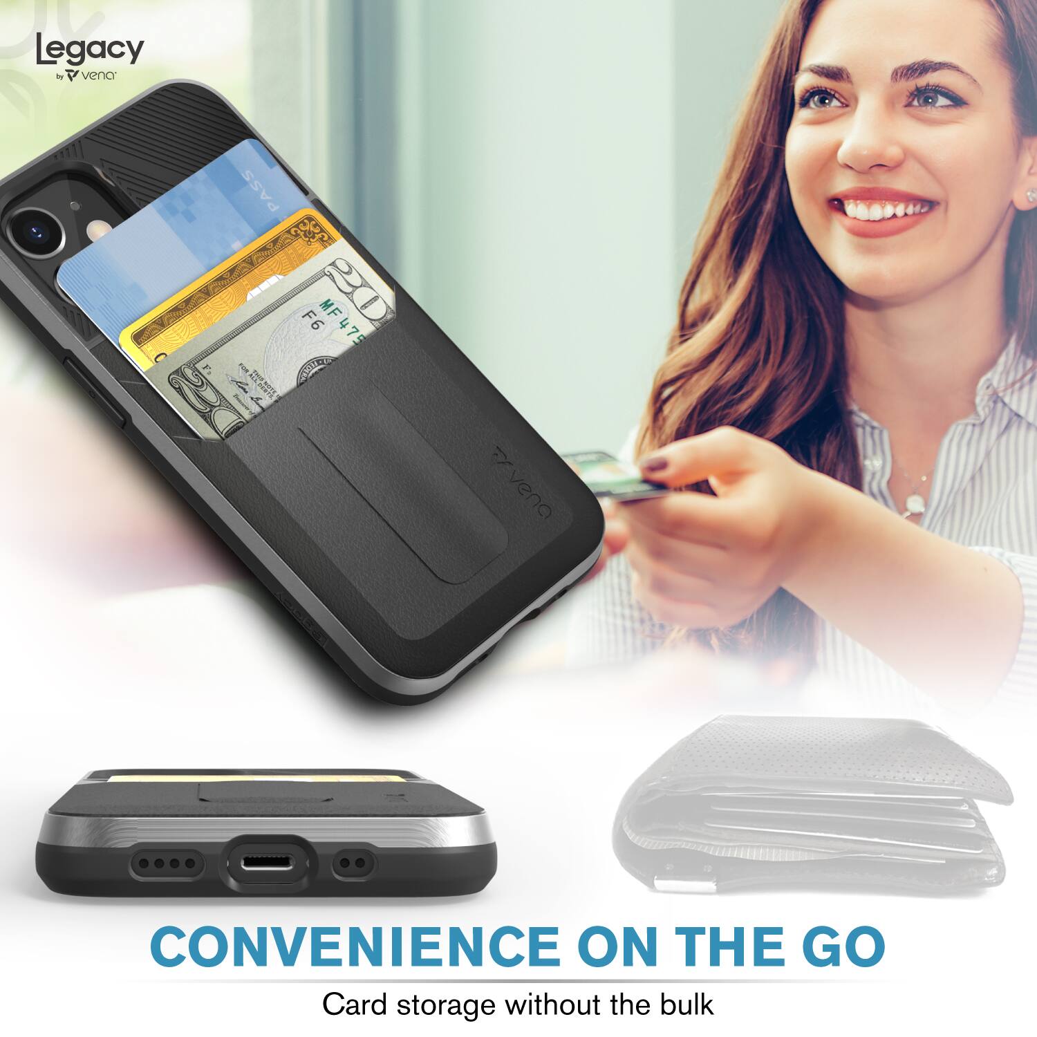 Legacy by Vena CONVENIENCE ON THE GO Card storage without the bulk