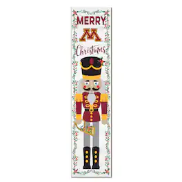 Jardine - Minnesota Golden Gophers 11" x 46" Nutcracker Holiday Leaner Sign - White