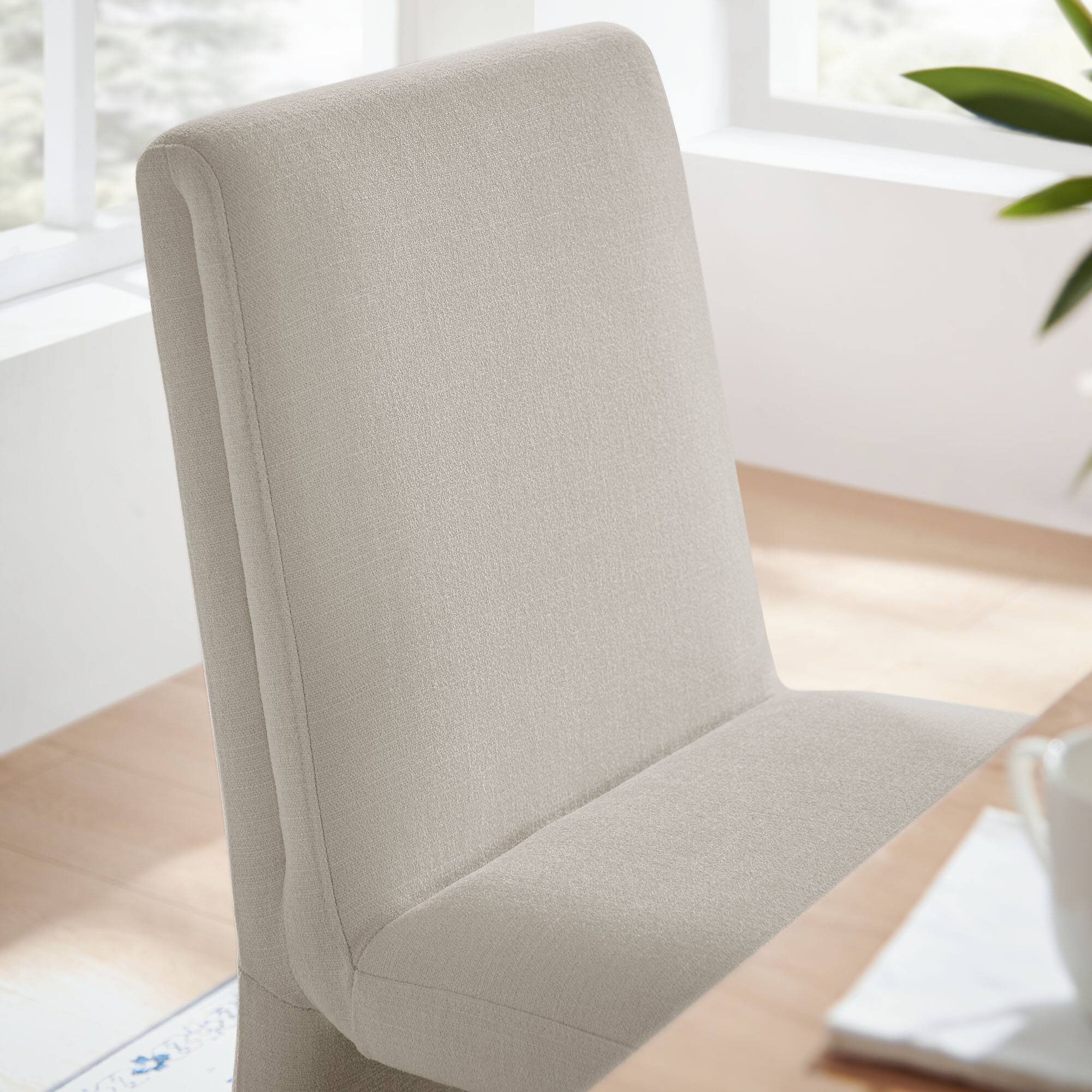 Alt View 5. Modway - Emory Fabric Upholstered Dining Side Chair by Modway - White.