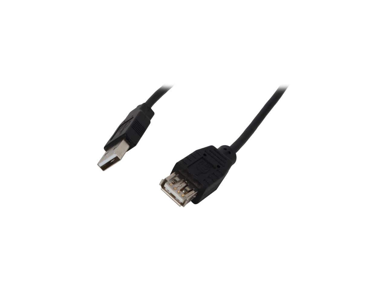Nippon Labs - USB-10-MF-BK-2P 10 ft. Black A/Male to A/Female USB Extension Cable - 2 Packs