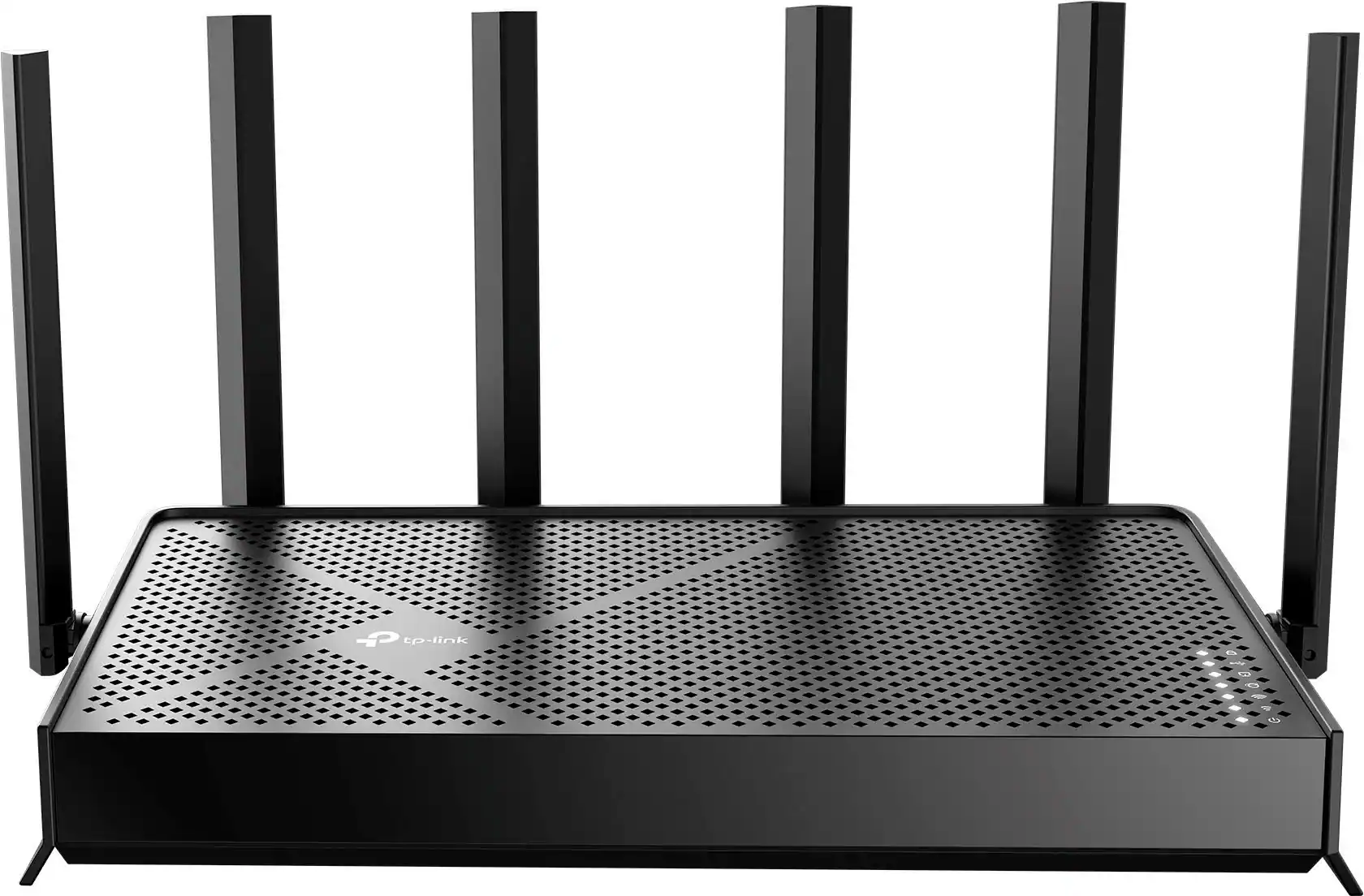 Front. TP-Link - Archer BE9700 Tri-Band Wi-Fi 7 Router - Black.
