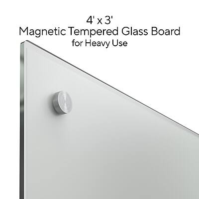 4' x 3' Magnetic Tempered Glass Board for Heavy Use