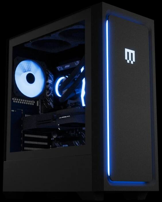 Front. Maingear - MG-1 Garnet Gaming Desktop - Black.