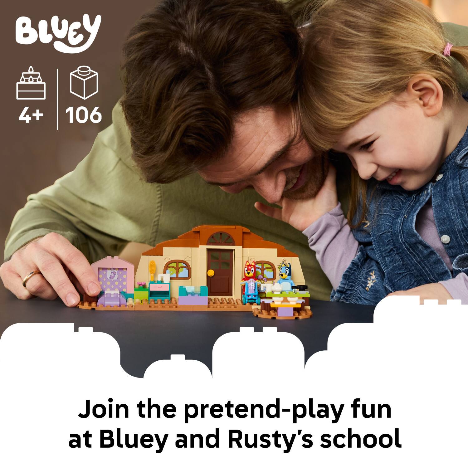 BLUEY 4+ 106  
Join the pretend-play fun at Bluey and Rusty's school