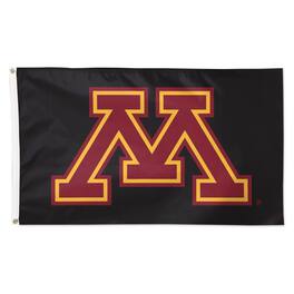 WinCraft - Minnesota Golden Gophers 3' x 5' Single-Sided Vibrant Logo Deluxe Flag - Black