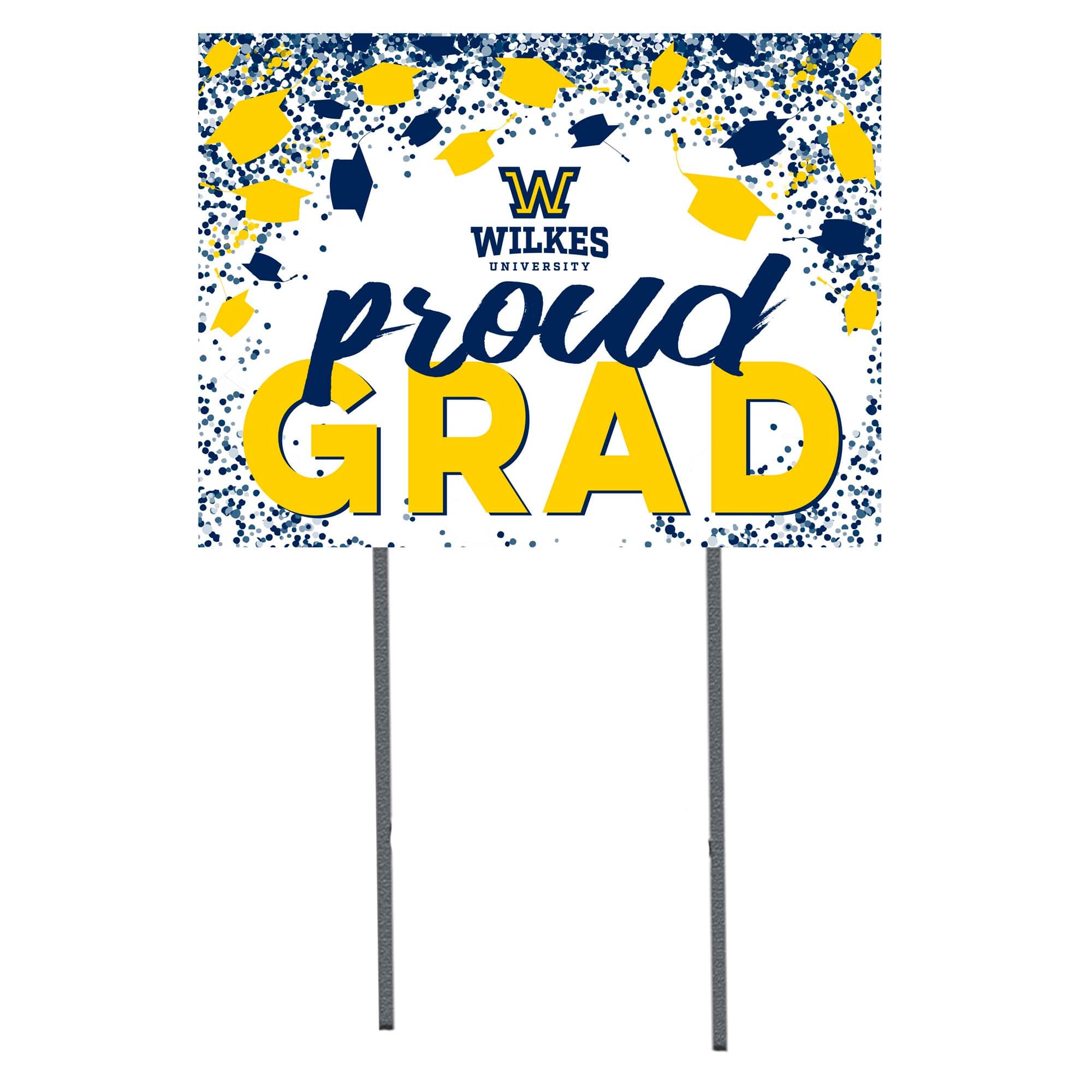 Jardine - Wilkes Colonels 18" x 24" Proud Grad Yard Sign - White