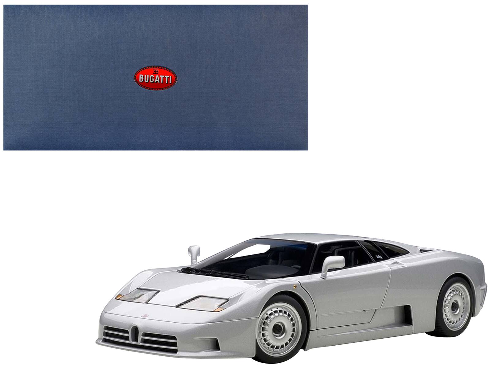 Front. Autoart - Bugatti EB110 GT Silver 1/18 Diecast Car Model by Autoart - Silver.