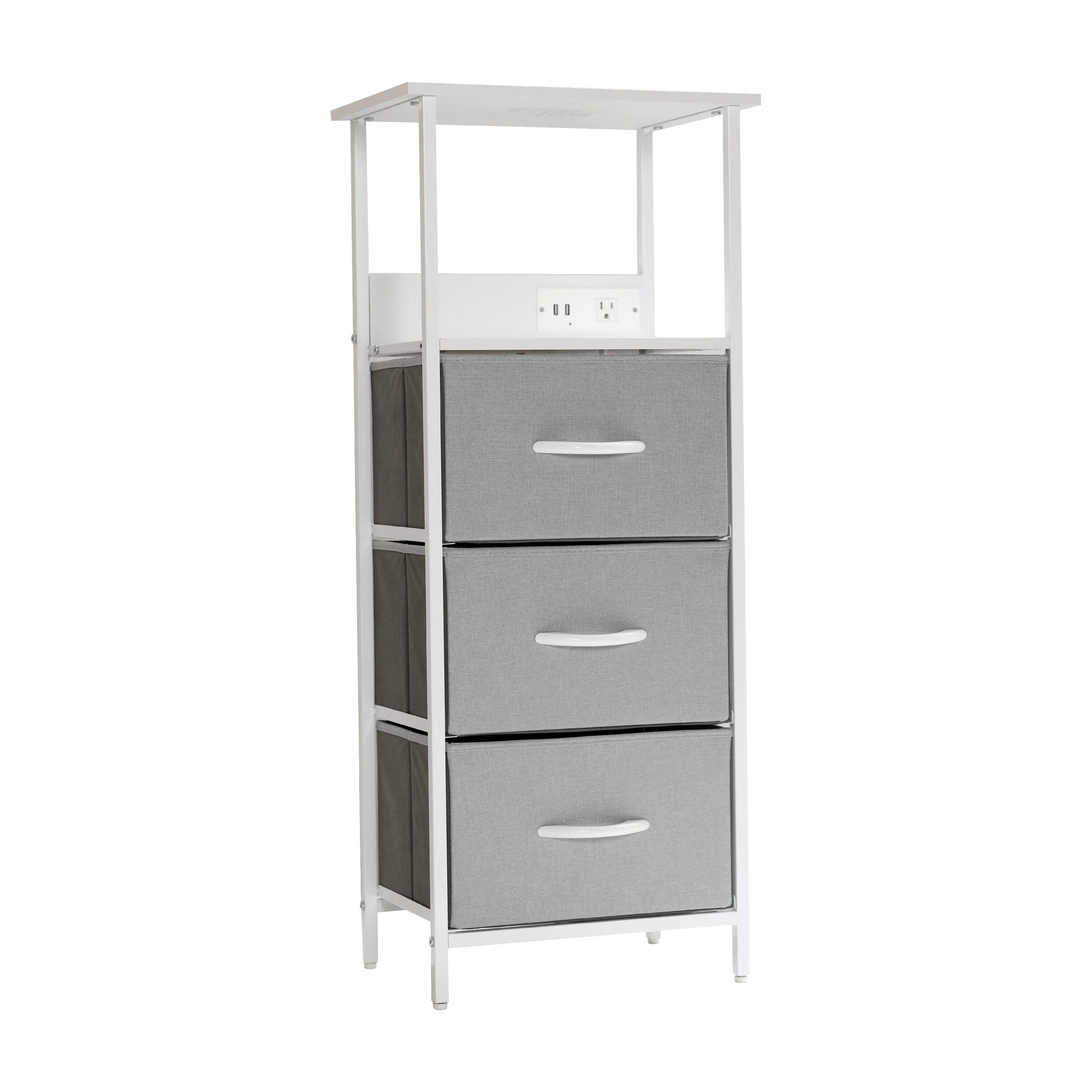 Gray Drawers/White Frame