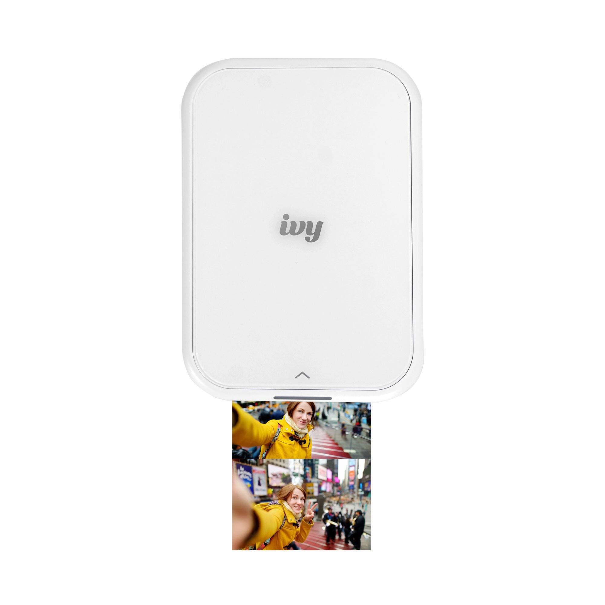 Angle. Canon - Canon IVY 2 Mini Photo Printer Pure White + 2x 2x3" ZINK Photo Paper (50 Sheets) - Pure White.