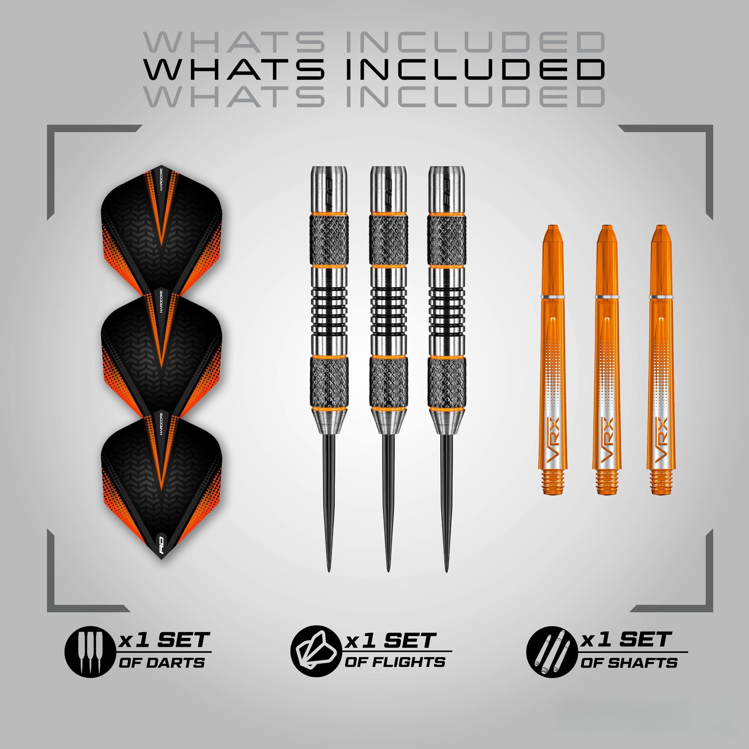 What's Included

- 1 Set of Darts
- 1 Set of Flights
- 1 Set of Shafts