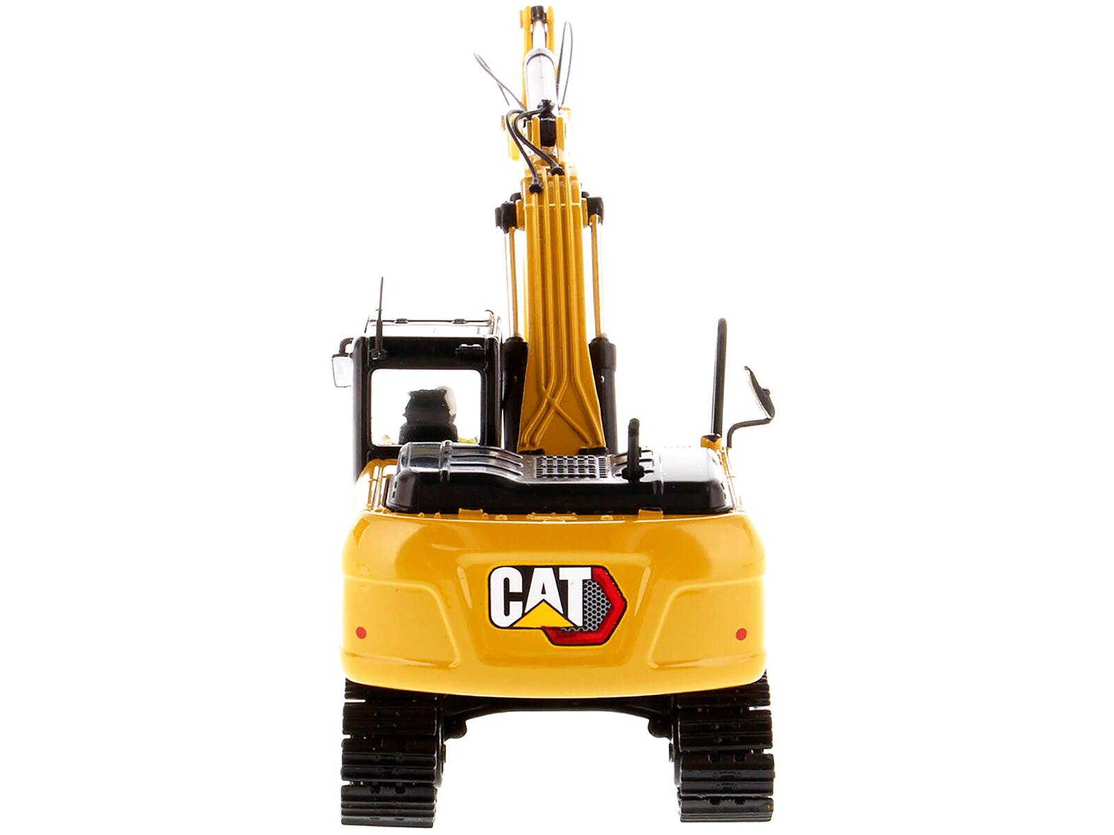 Alt View 1. Diecast Masters - CAT Caterpillar 320 GX Hydraulic Excavator with Operator "High Line" Series 1/50 Diecast Model by Diecast Masters - Yellow And Black .
