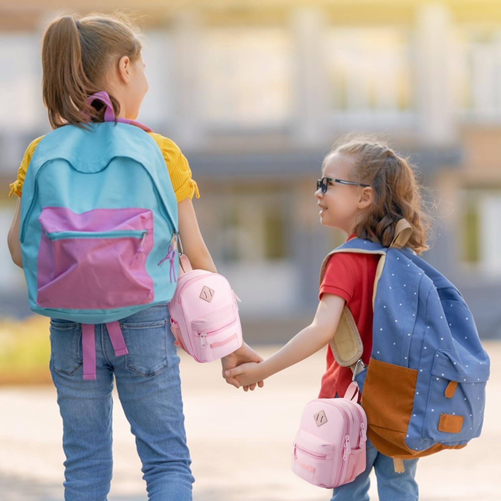 Alt View 4. Paradigms Interiors - Large Capacity Pencil Case Mini Backpack Storage High Bag Pouch Holder Marker Pen Organizer For Student Teen Adults - Purple.