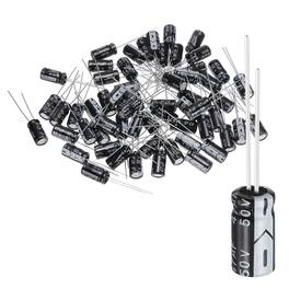 Unique Bargains - 47uF 50V 6x12mm Electrolytic Capacitor, 105C High Temp Radial Leads, for TVs/LCDs/VCD, 60pcs - Black