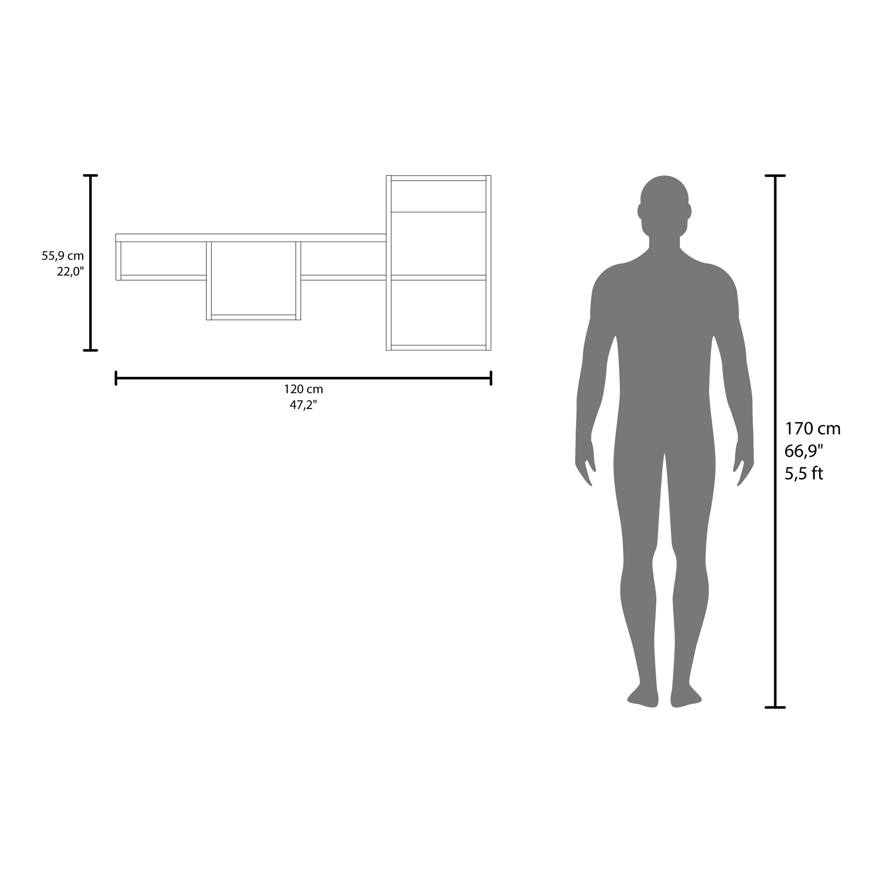 55.9 cm  
22.0"  
120 cm  
47.2"  
170 cm  
66.9"  
5.5 ft
