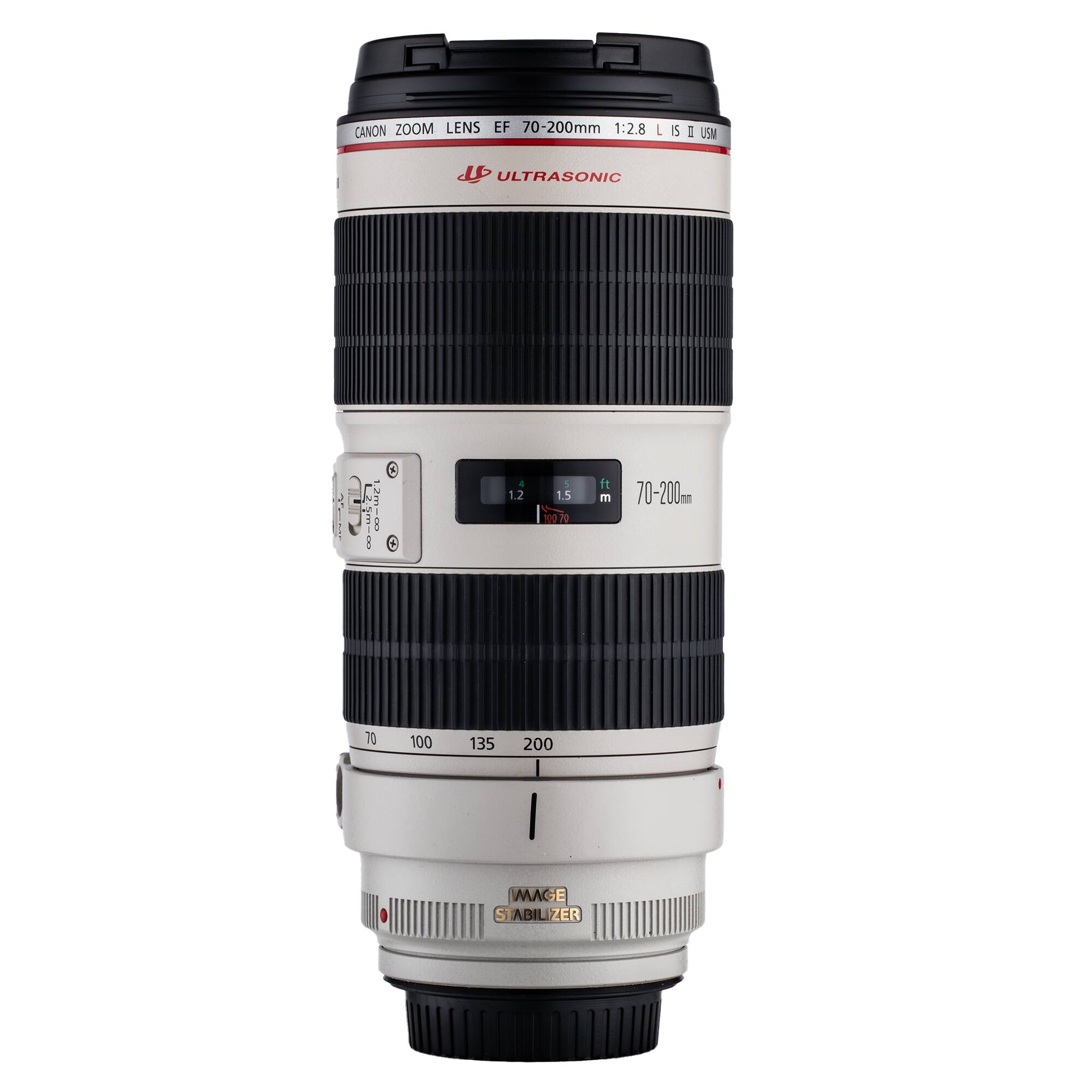 CANON ZOOM LENS EF 70-200mm 1:2.8 L IS USM ULTRASONIC

- 4
- 12
- 1.5
- 100.7 ft m
- 70-200
- 70
- 100
- 135
- 200
- IMAGE STABILIZER