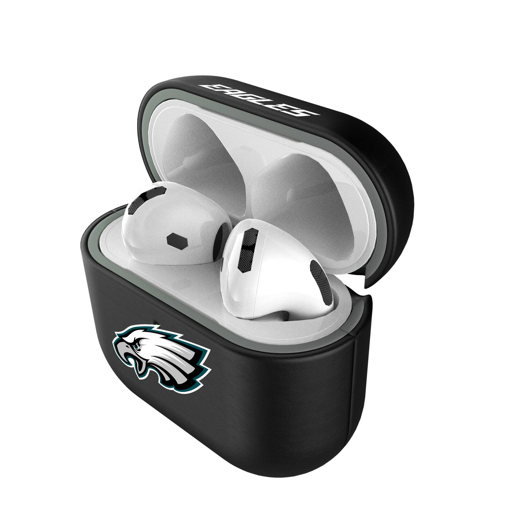 Alt View 3. Keyscaper - Philadelphia Eagles Philadelphia Eagles Insignia AirPods 4th Generation Case Cover - No Size - Black.