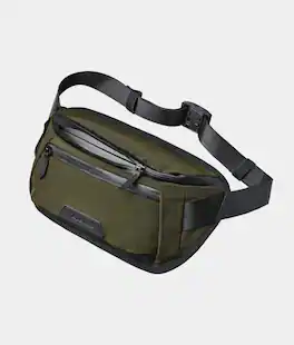 ALPAKA - Sling Bag Bag for Men, Fits iPad Mini & Switch OLED, Hidden Rear Pocket, Magnetic Buckle, YKK AquaGuard Zippers - Army Green Axoflux 300D
