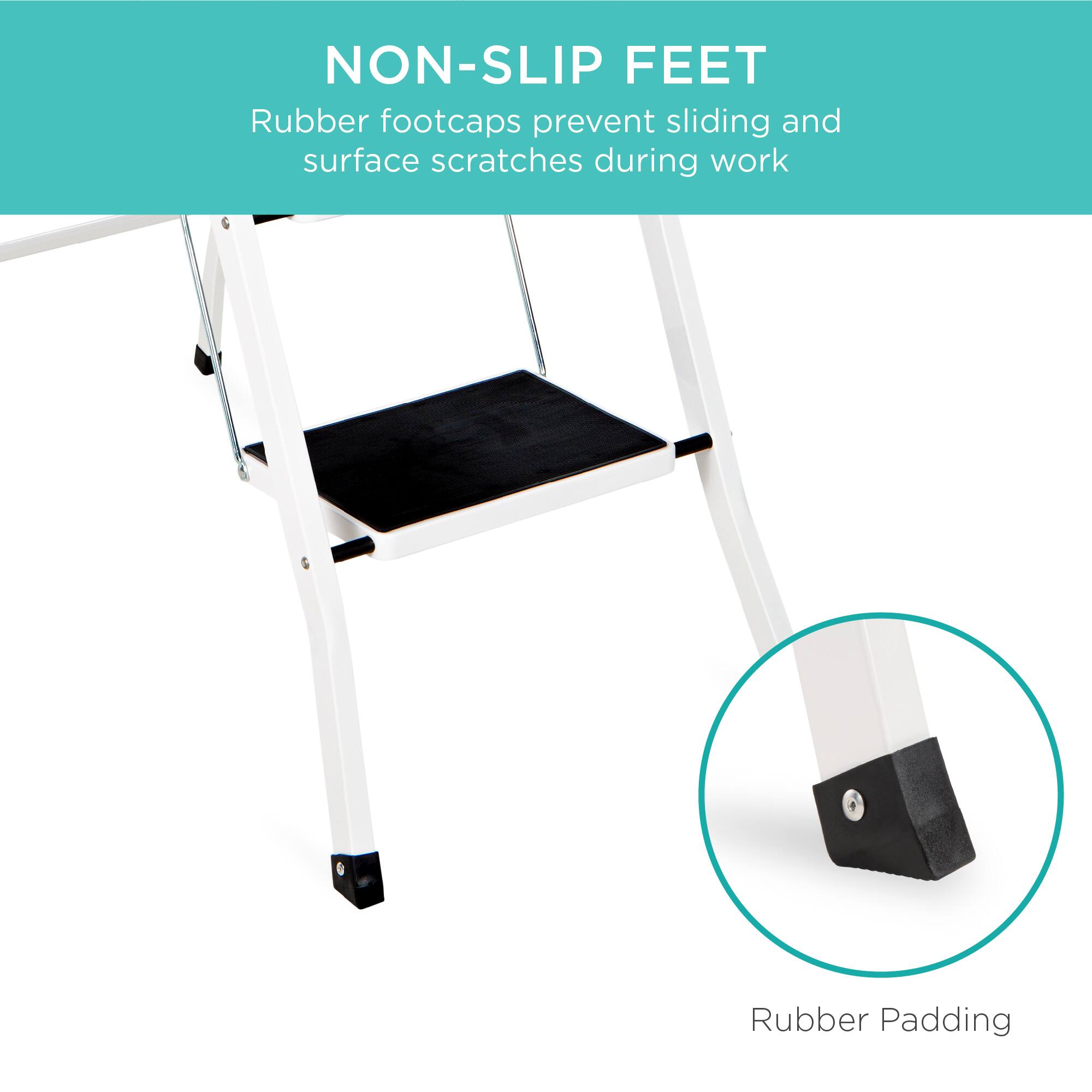 NON-SLIP FEET  
Rubber footcaps prevent sliding and surface scratches during work  

Rubber Padding