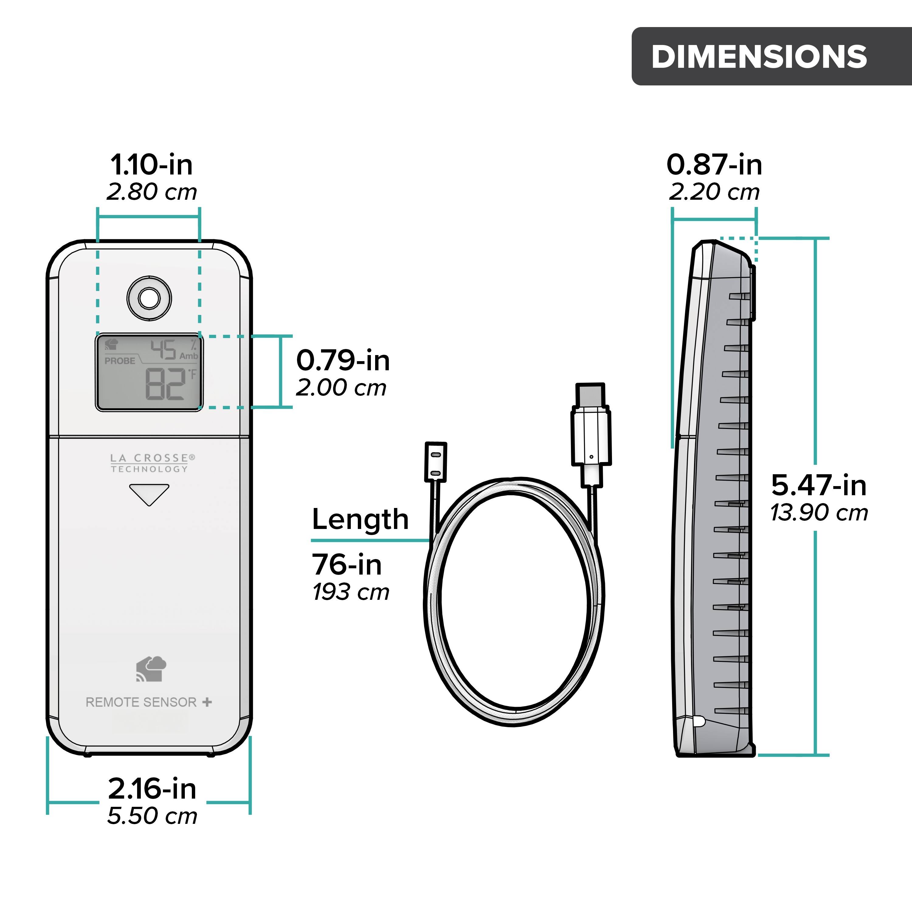 DIMENSIONS  
1.10-in 2.80 cm  
0.87-in 2.20 cm  
0.79-in 2.00 cm  
Length 76-in 193 cm  
5.47-in 13.90 cm  
2.16-in 5.50 cm