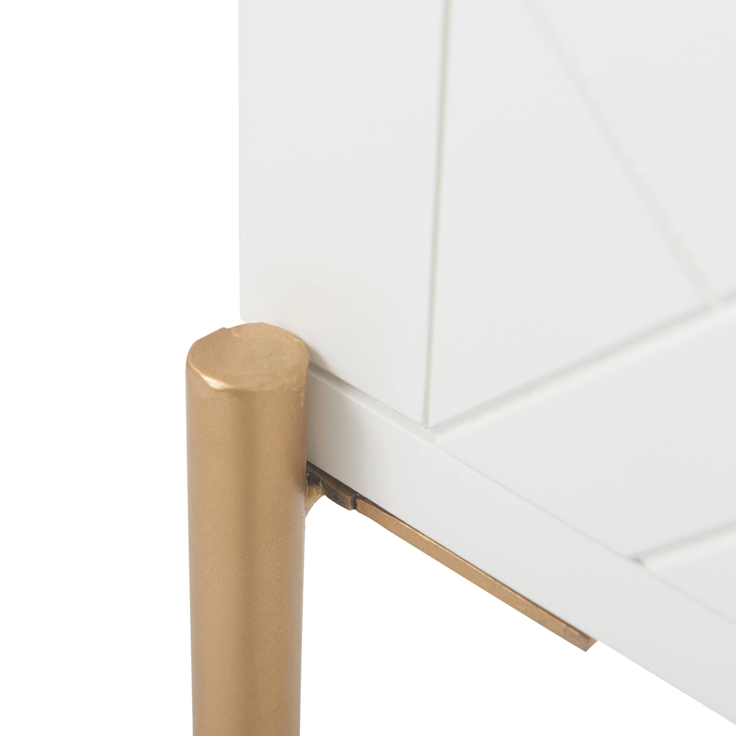 Alt View 12. Adore Decor - Jupiter Side Table - White and Gold.