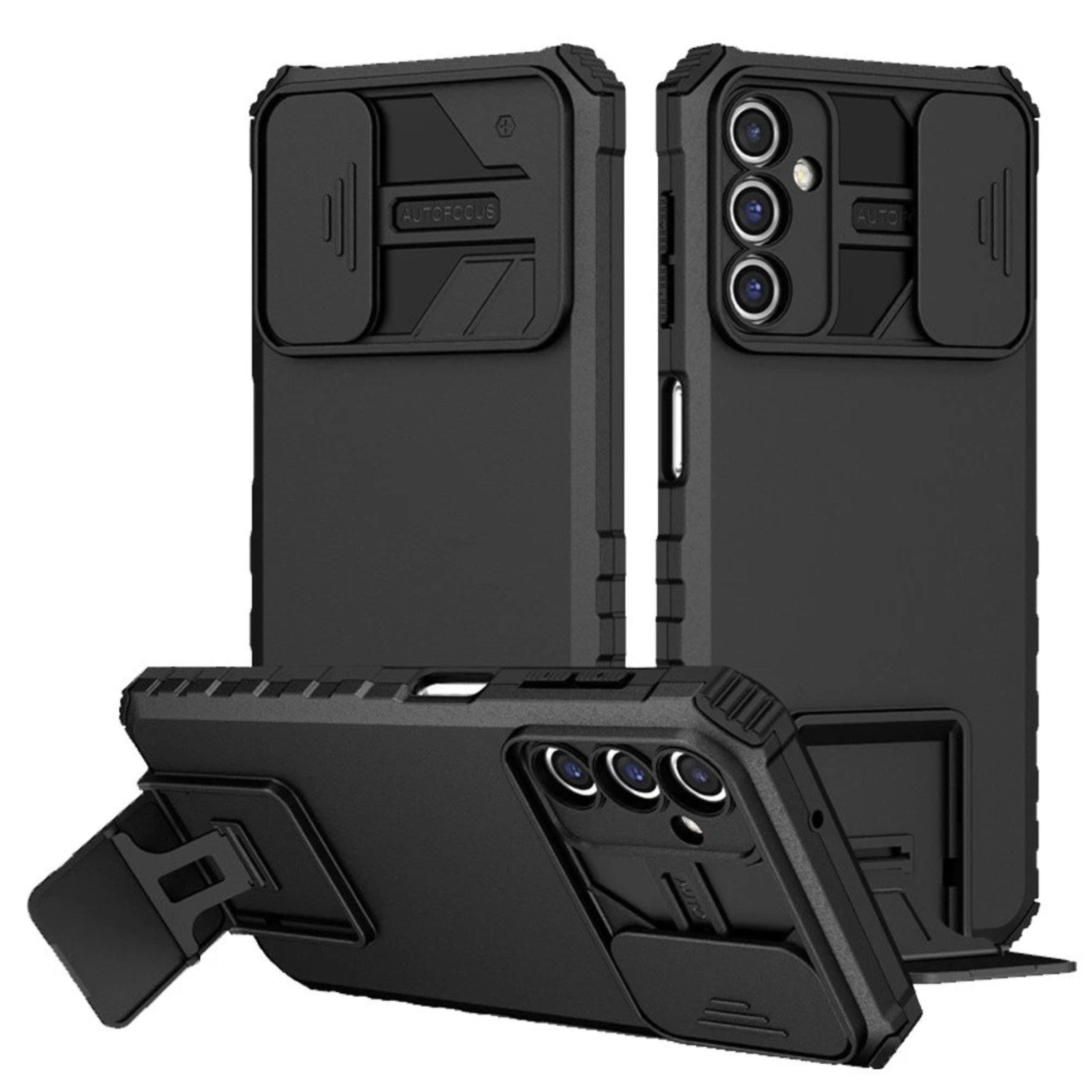 Kitcheniva - Dual Layer Camera Protection Kickstand Pllus Tempered Glass For Samsung A17 5G Case - Black price history on PriceWatchPro