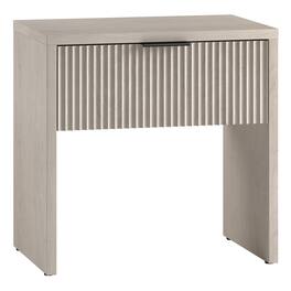 Hudson&Canal - Kenslow 24" Wide Rectangular Fluted Nightstand in Alder - White