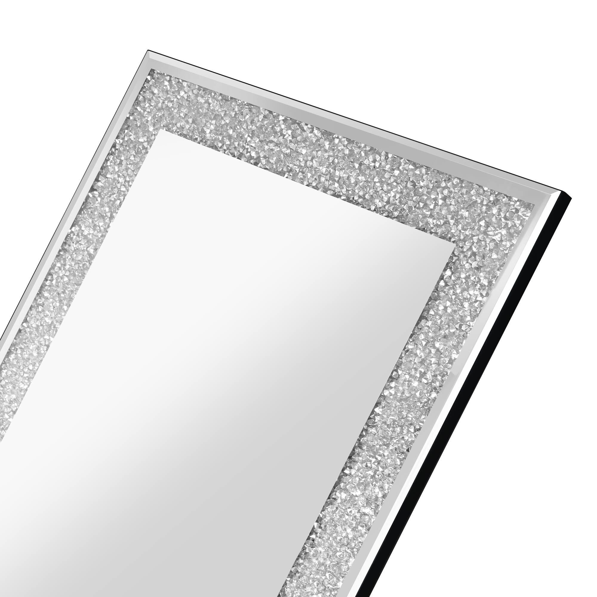 Alt View 6. Breezary - 36 x 24 Modern Decorative Wall Mirror Crushed Diamond Frame Rectangle Vanity Mirror for Bathroom Bedroom Living Room - Black.