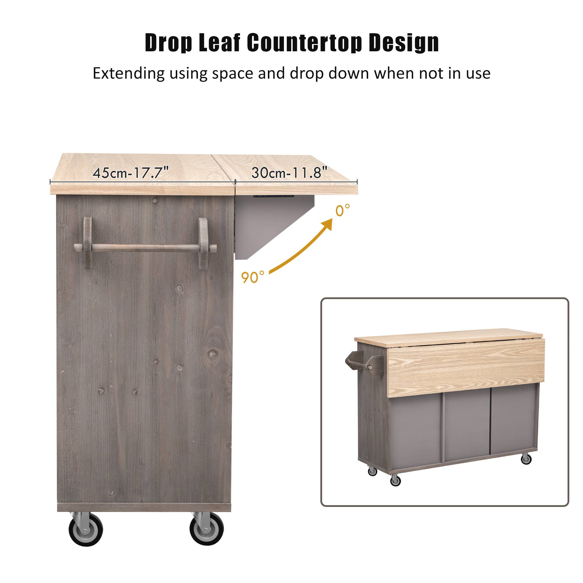 Drop Leaf Countertop Design  
Extending using space and drop down when not in use  

45cm-17.7"  
30cm-11.8"  
1.8"  

0°  
90°