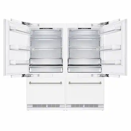 Front. Kucht - 72 in. Panel‑Ready Built‑In Column Refrigeration Set — 36. in. Refrigerator & 36 in. Freezer - Panel Ready.