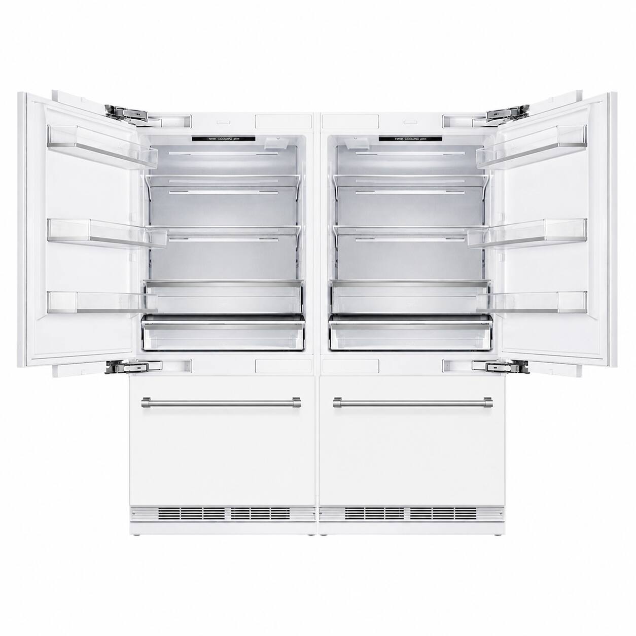 Front. Kucht - 72 in. Panel‑Ready Built‑In Column Refrigeration Set — 36. in. Refrigerator & 36 in. Freezer - Panel Ready.