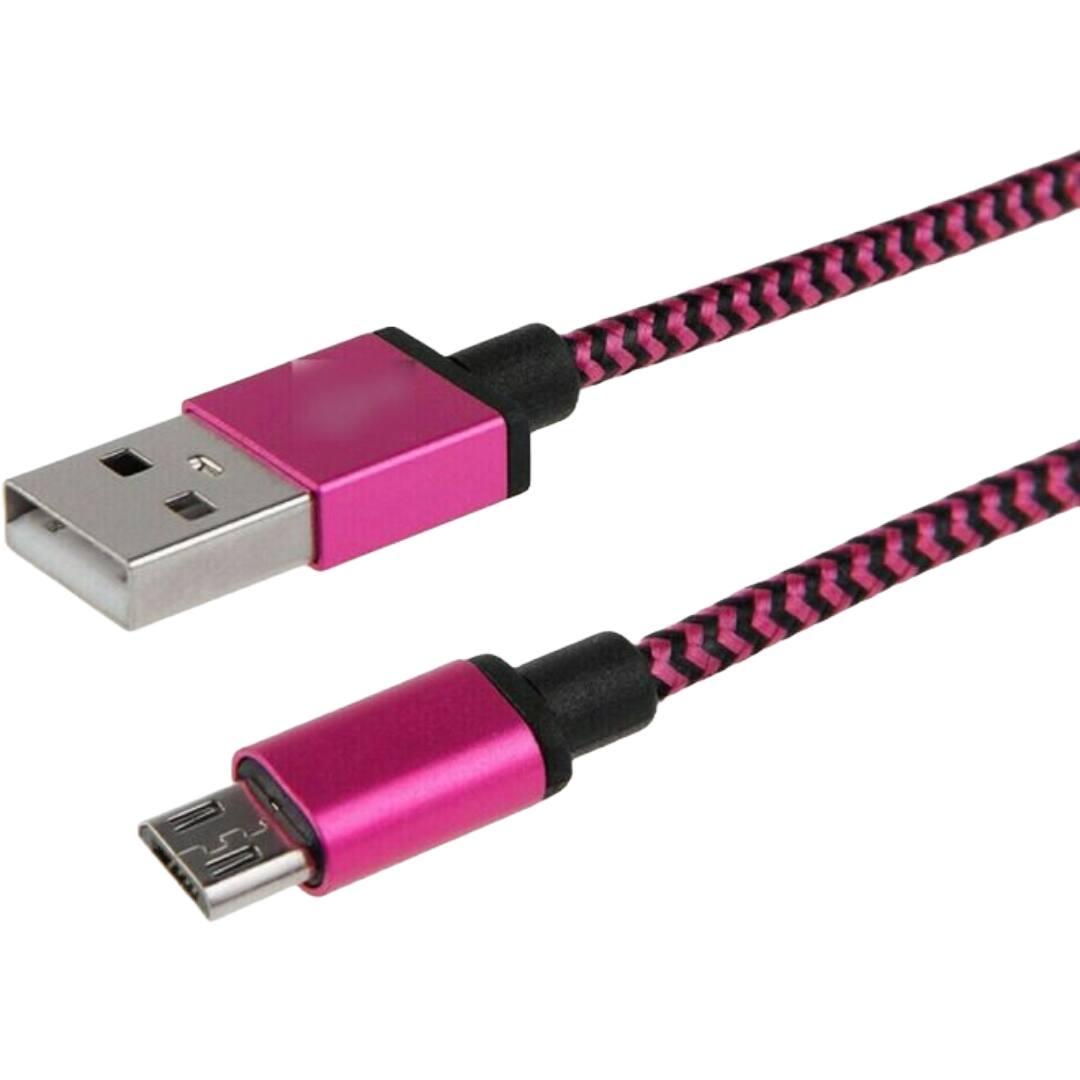 Sanoxy - 1M / 3FT Micro USB Fast Charger Data Sync Cable Cord - Pink