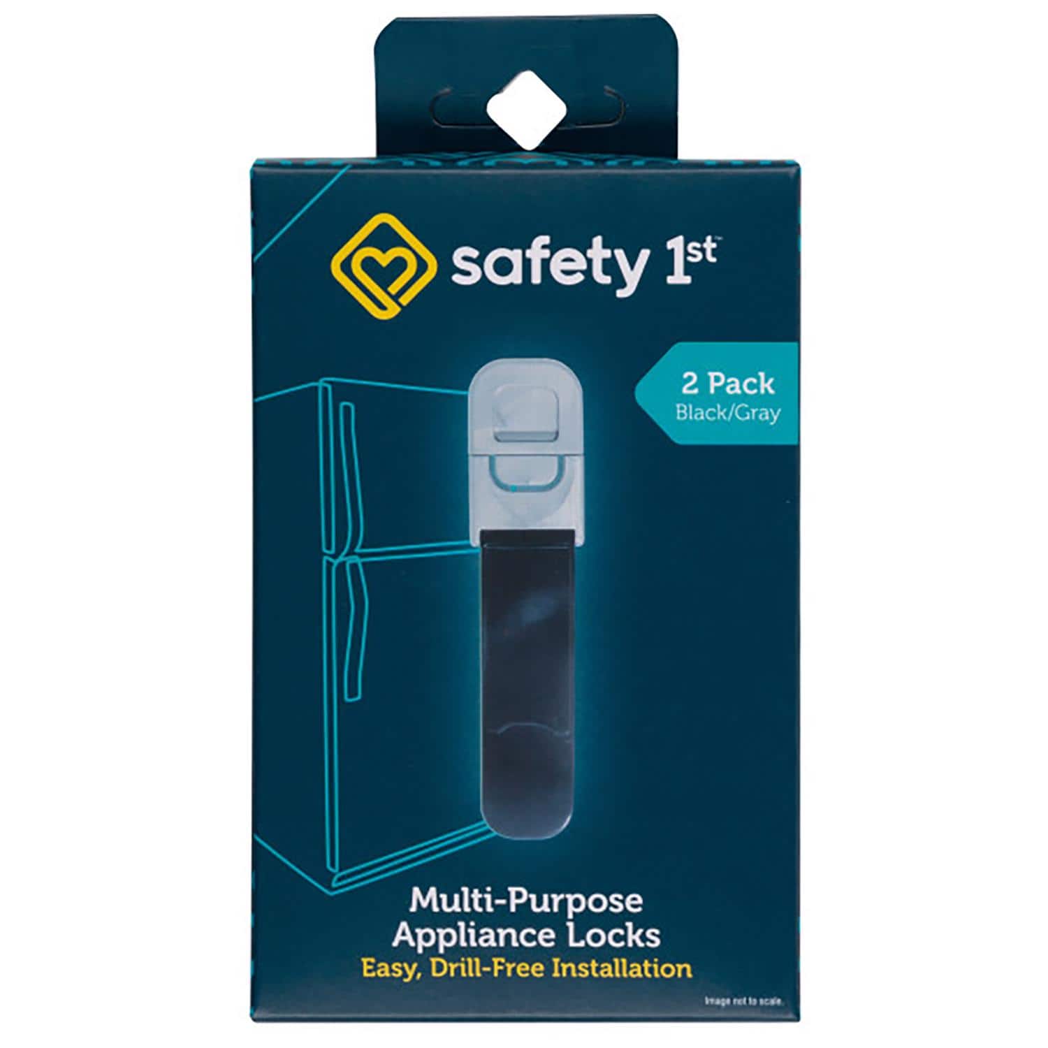 Safety 1st - Black Plastic Appliance Latch 2 pk