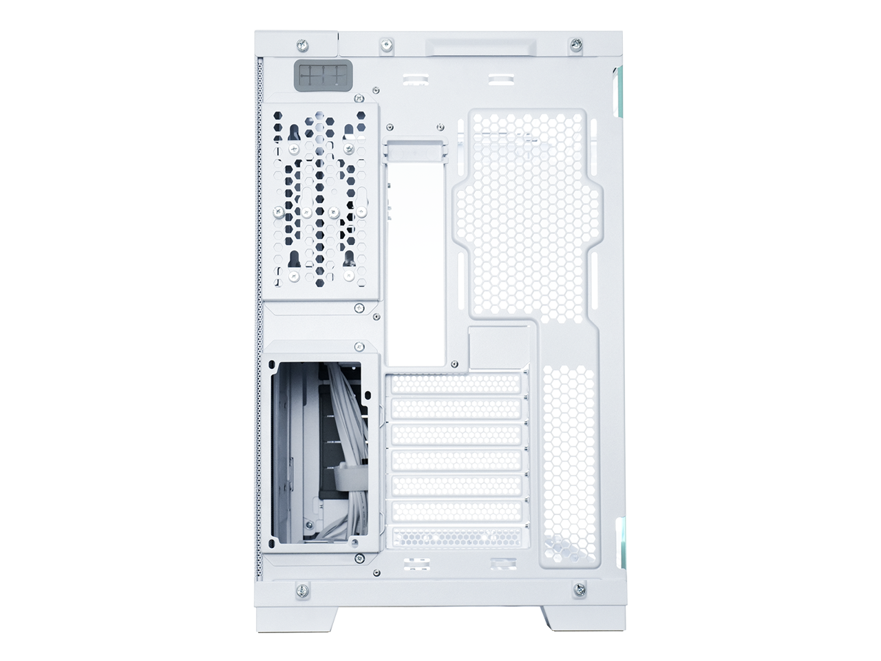 Alt View 2. Lian Li - LIAN LI O11 EVO RGB  White Aluminum / Steel / Tempered Glass ATX Mid Tower Computer Case ----O11DERGBW - White.