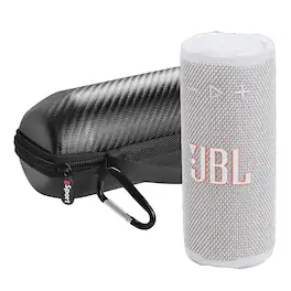 JBL - Grip Compact Portable Bluetooth Speaker Bundle with gSport Case - White
