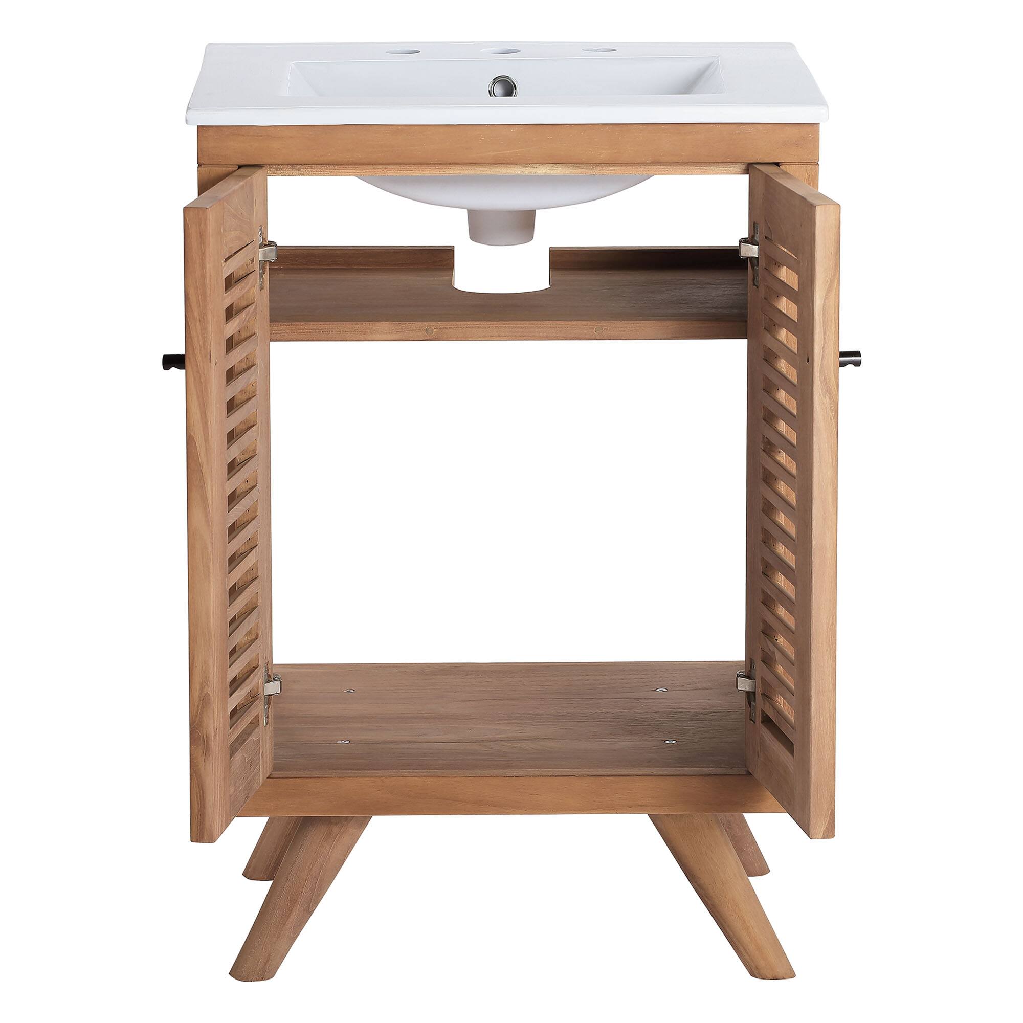 Alt View 5. Modway - Birdie Bathroom Vanity Basin Included - Natural White.