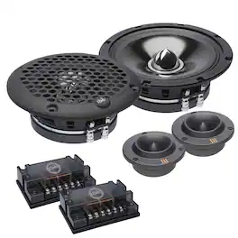 Powerbass - PBX-PRO65C - 6.5" Shallow Mount Midrange Component Speakers, Pair - Black/Gray