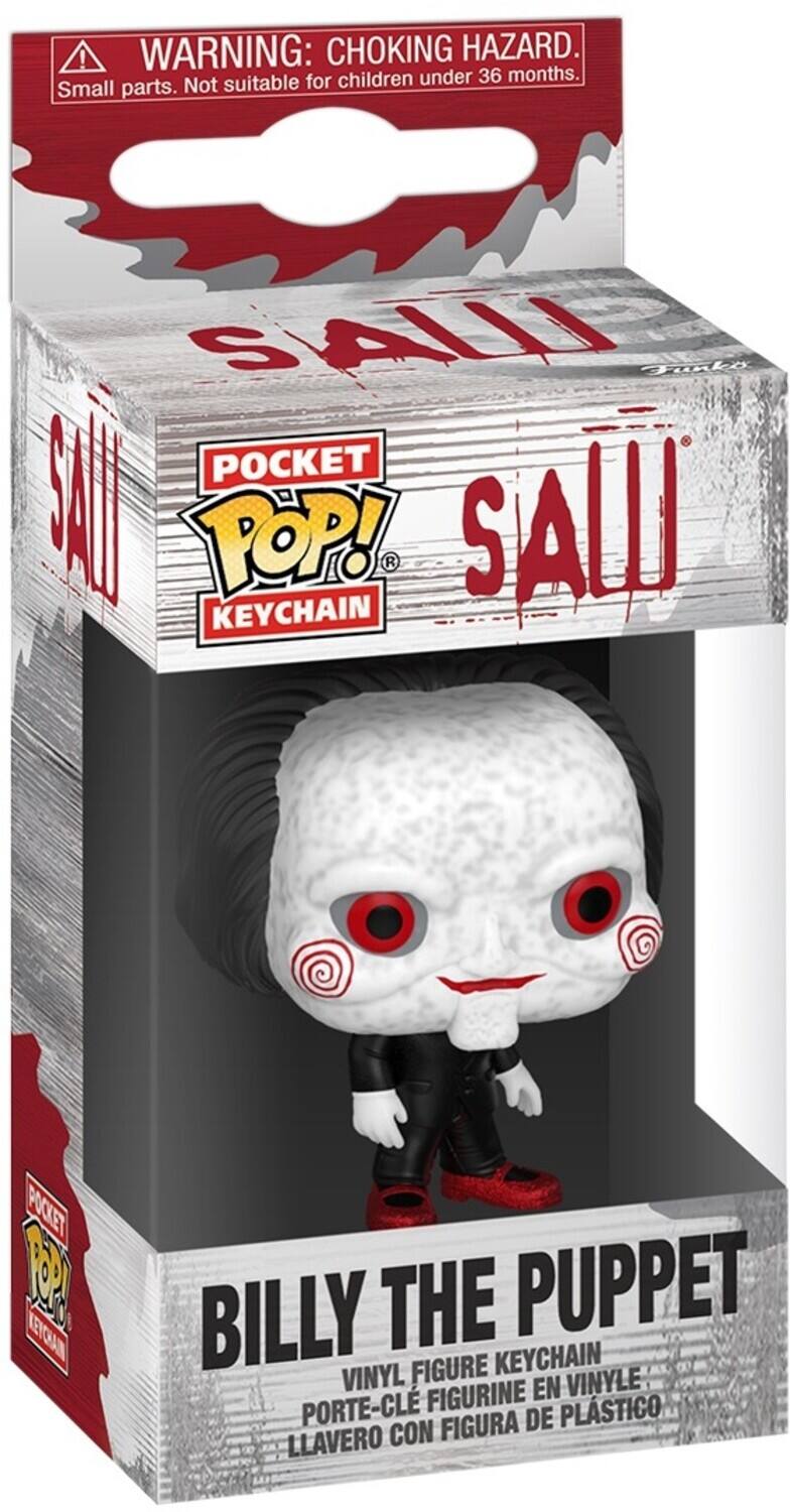 **WARNING: CHOKING HAZARD.**  
Small parts. Not suitable for children under 36 months.

**POCKET POP! KEYCHAIN**

**BILLY THE PUPPET**

VINYL FIGURE KEYCHAIN  
PORTE-CLE FIGURINE EN VINYLE  
LLAVERO CON FIGURA DE PLÁSTICO