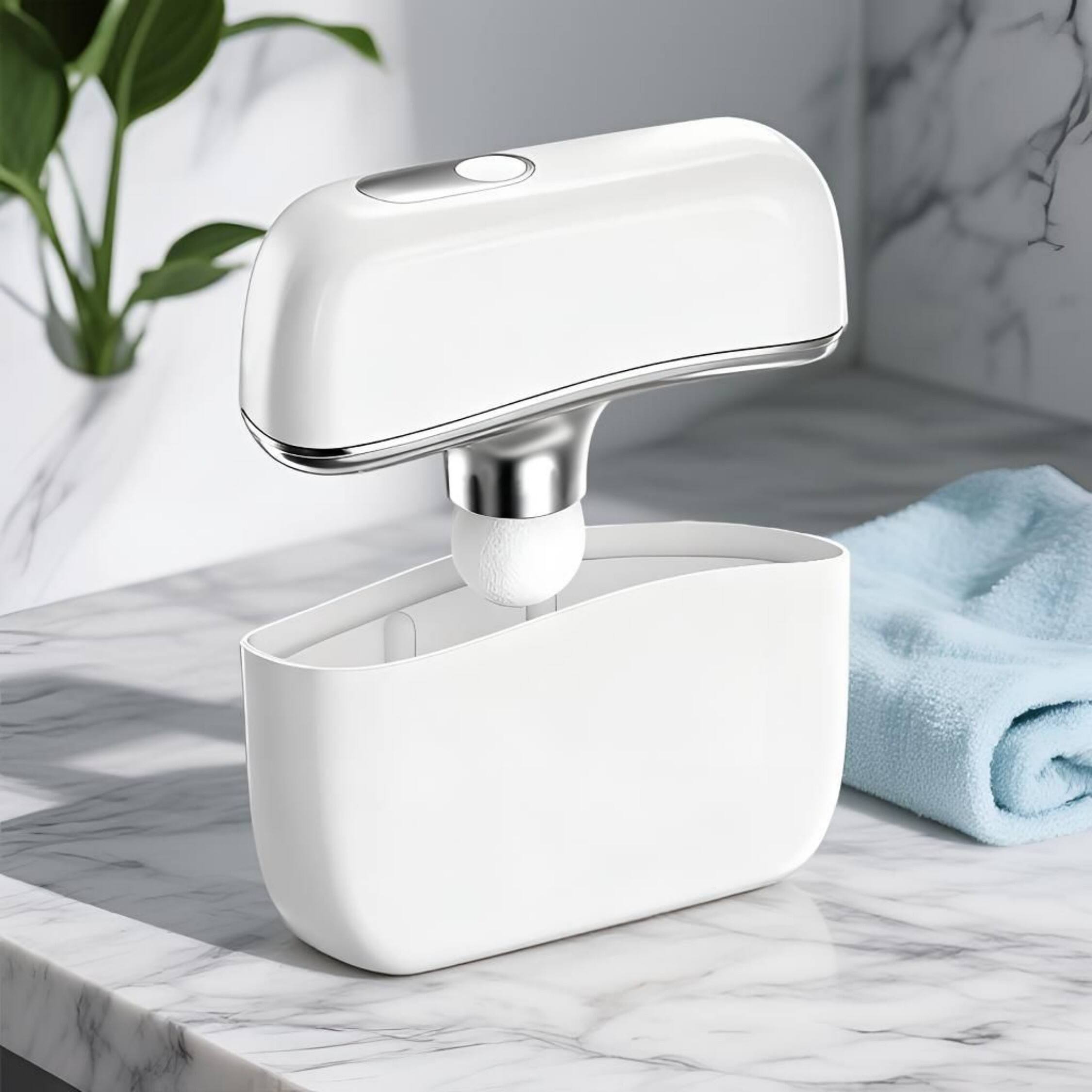 Alt View 6. OKACHI - Fascia Massager 4.9” tall 8 oz - White.