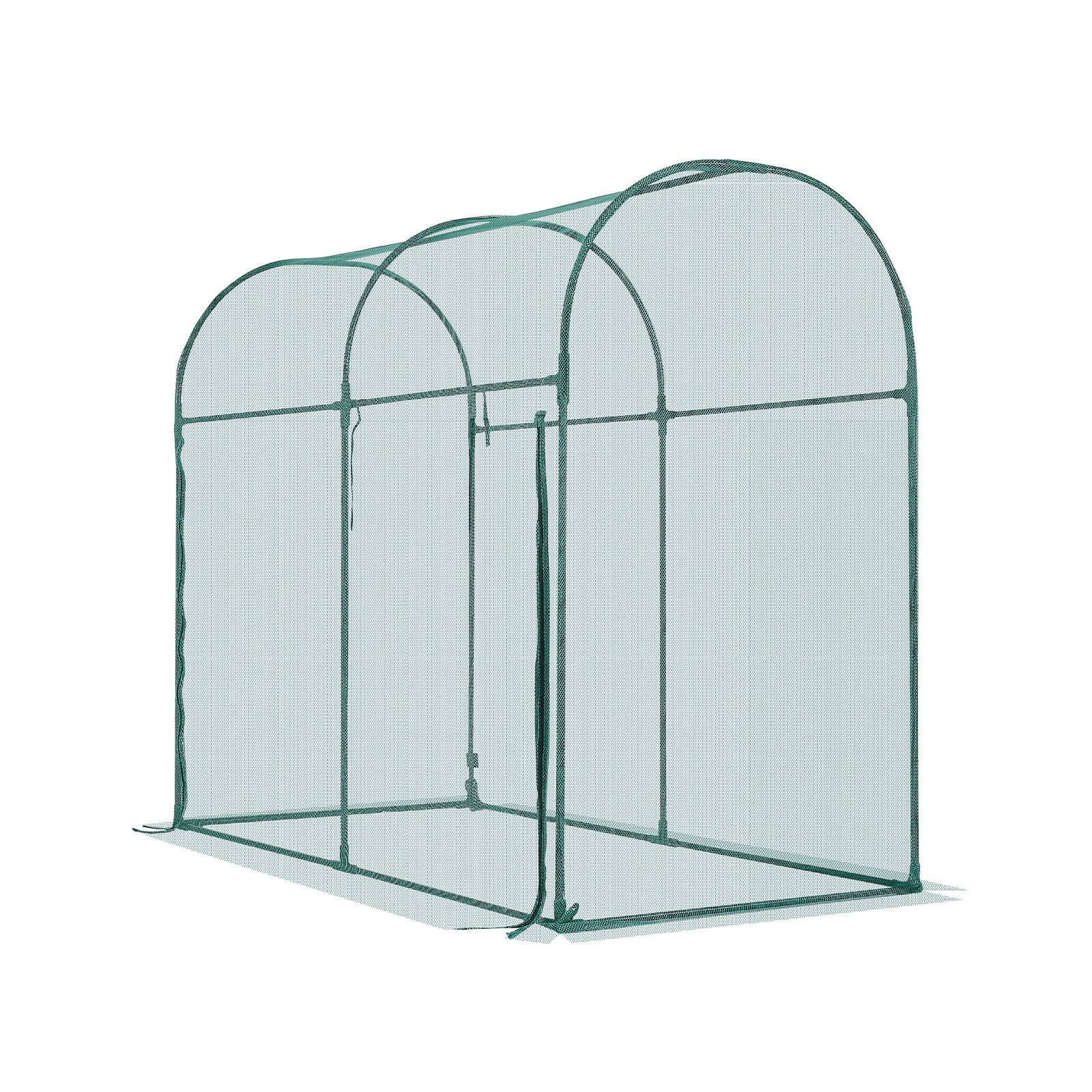Alt View 4. VEVOR - Crop Cage, 5.9 x 2.98 x 4.9 ft Plant Protection Tent with Zippered Door, Wind-Resistant Tall Crop Cage, Easy to Install - Green + Black.