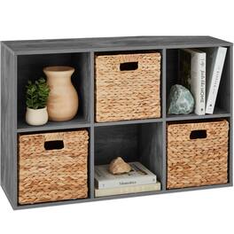 Best Choice Products - 6-Cube Bookshelf, 11in Display Storage System, Organizer w/ Removable Back Panels - Dark Gray