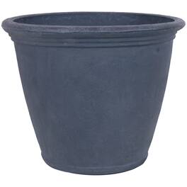 Sunnydaze - 24 in Anjelica Dual-Wall Polyresin Planter - Slate