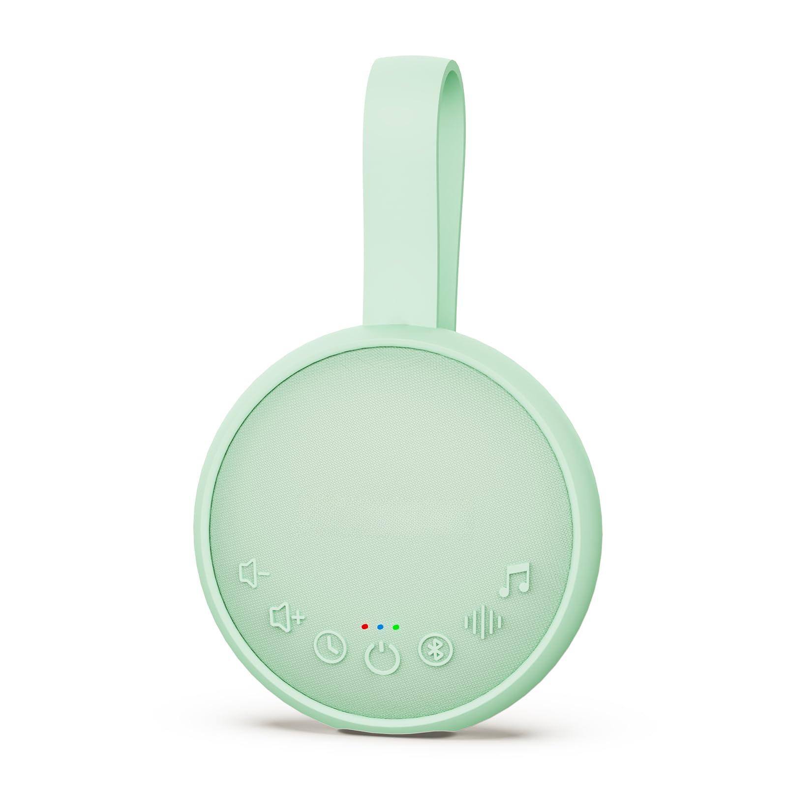 Cedar Assembly - Noise Sound Machine Portable For Sleeping Adults With 5 1 24 Sounds battery Powered 3 Timer Memory Functi - Green-Upgraded Version-7 keys