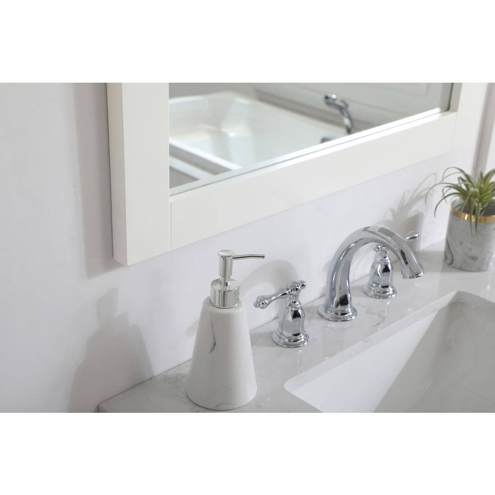 Alt View 3. Elegant Decor - Aqua rectangle vanity mirror 27 inch in White - White.