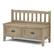 Angle. Simpli Home - Burlington solid wood 42 inch Wide Transitional Entryway Storage Bench with Drawers - Distressed Grey.