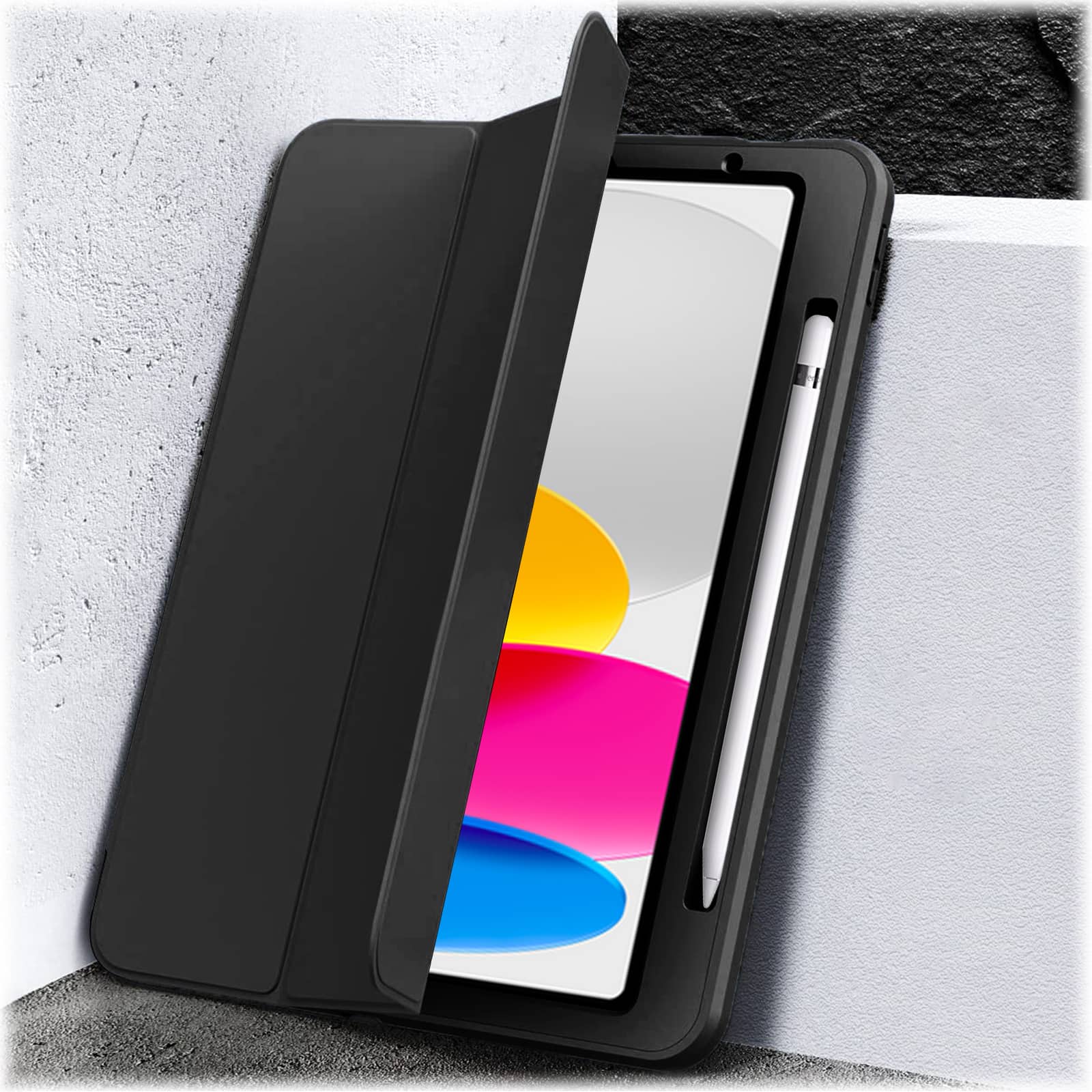 Alt View 17. SaharaCase - Raider Series Heavy Duty Folio Case for Apple iPad 10.9'' (10th Gen) and iPad 11'' (A16) - Black.