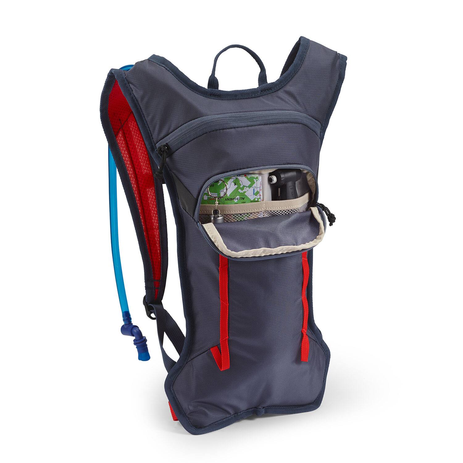 Alt View 2. High Sierra - High Sierra HydraHike 2.0 4L Hydration Water Backpack for Hiking, Gray & Red - Grey Red.