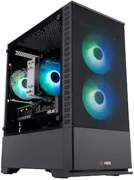 ADVANCED BATTLESTATIONS - ABS Cyclone Aqua Gaming PC - Windows 11 - Intel Core Ultra 7 265KF - GeForce RTX 5070 12GB - 32GB DDR5 6000 - 2TB SSD - Black