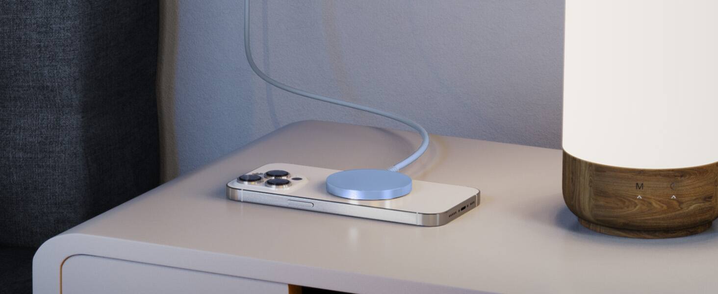 Alt View 8. Core Tech - Magnetic Wireless Charging Pads with USB-C Cables and USB-A Adapters, 2-Pack - Blue.