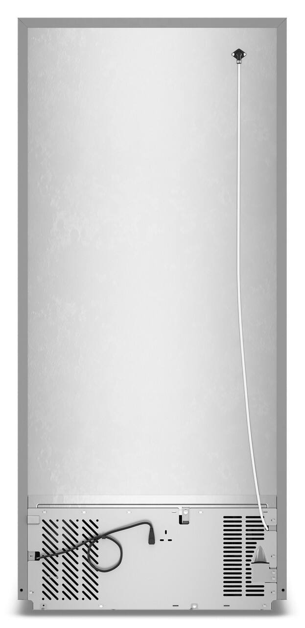 Back. Maytag - 19 Cu. Ft. Top-Freezer Refrigerator with Garage Mode - Fingerprint-Resistant Stainless Finish.